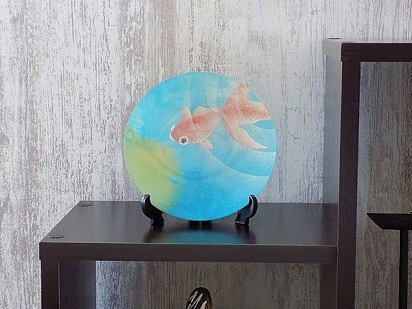 金彩工芸　金彩ガラス皿　「游」　金魚1枚目の画像